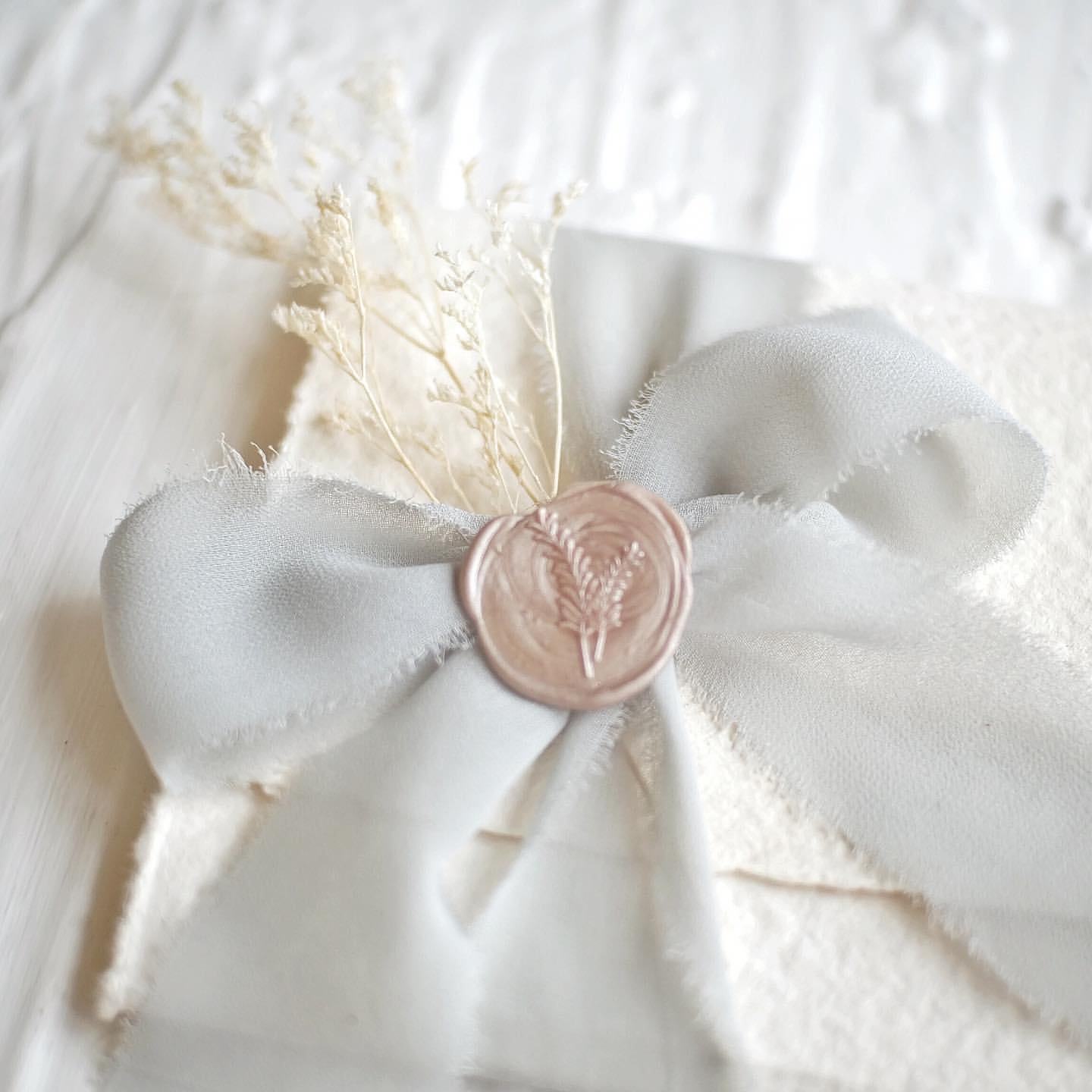 2-inch handmade rough-edged chiffon ribbon with frayed edges