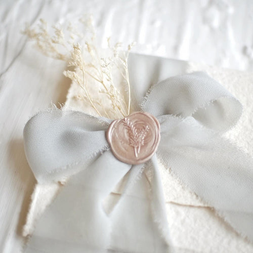 2-inch handmade rough-edged chiffon ribbon with frayed edges