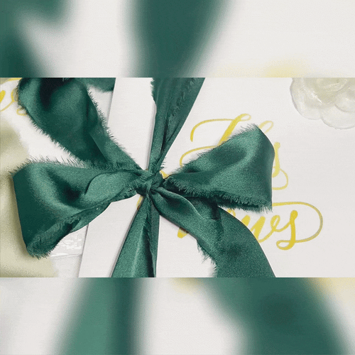 1.5" satin hand-shredded chiffon ribbon