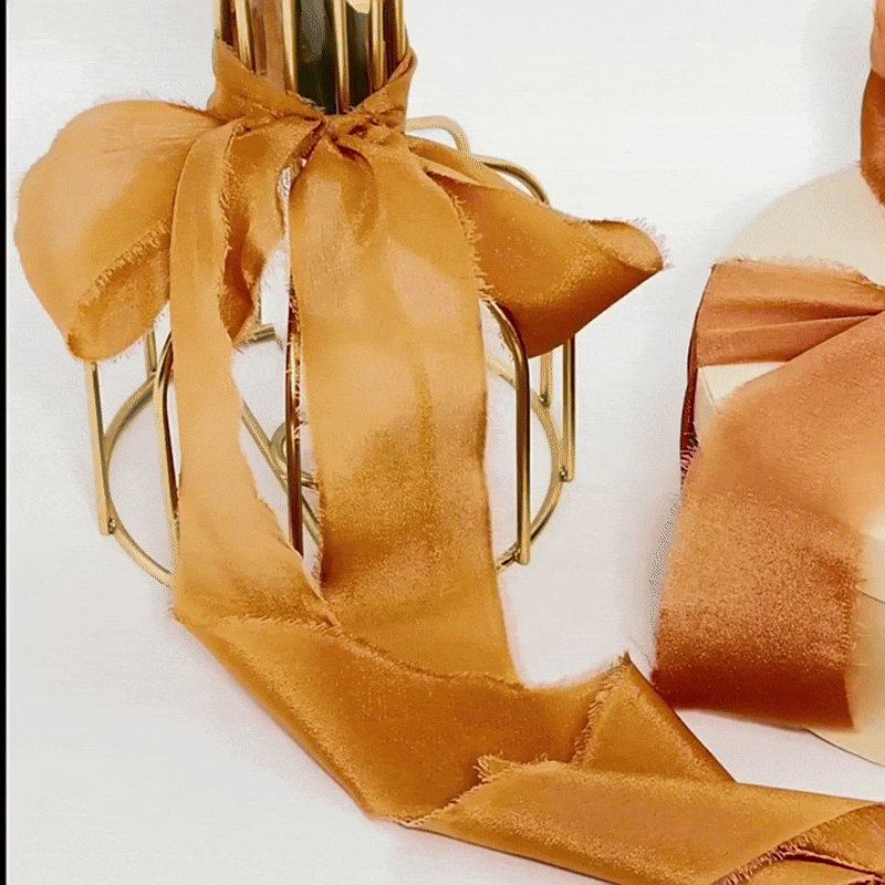 2.5cm, 3cm, 5cm hand-torn white, rough, frayed edges, 100% pure silk ribbon